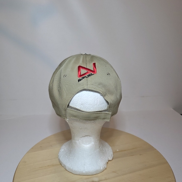 Million Air Hollywood Burbank Strap Back Hat Beige Green Aviation Embroidered - Picture 3 of 6